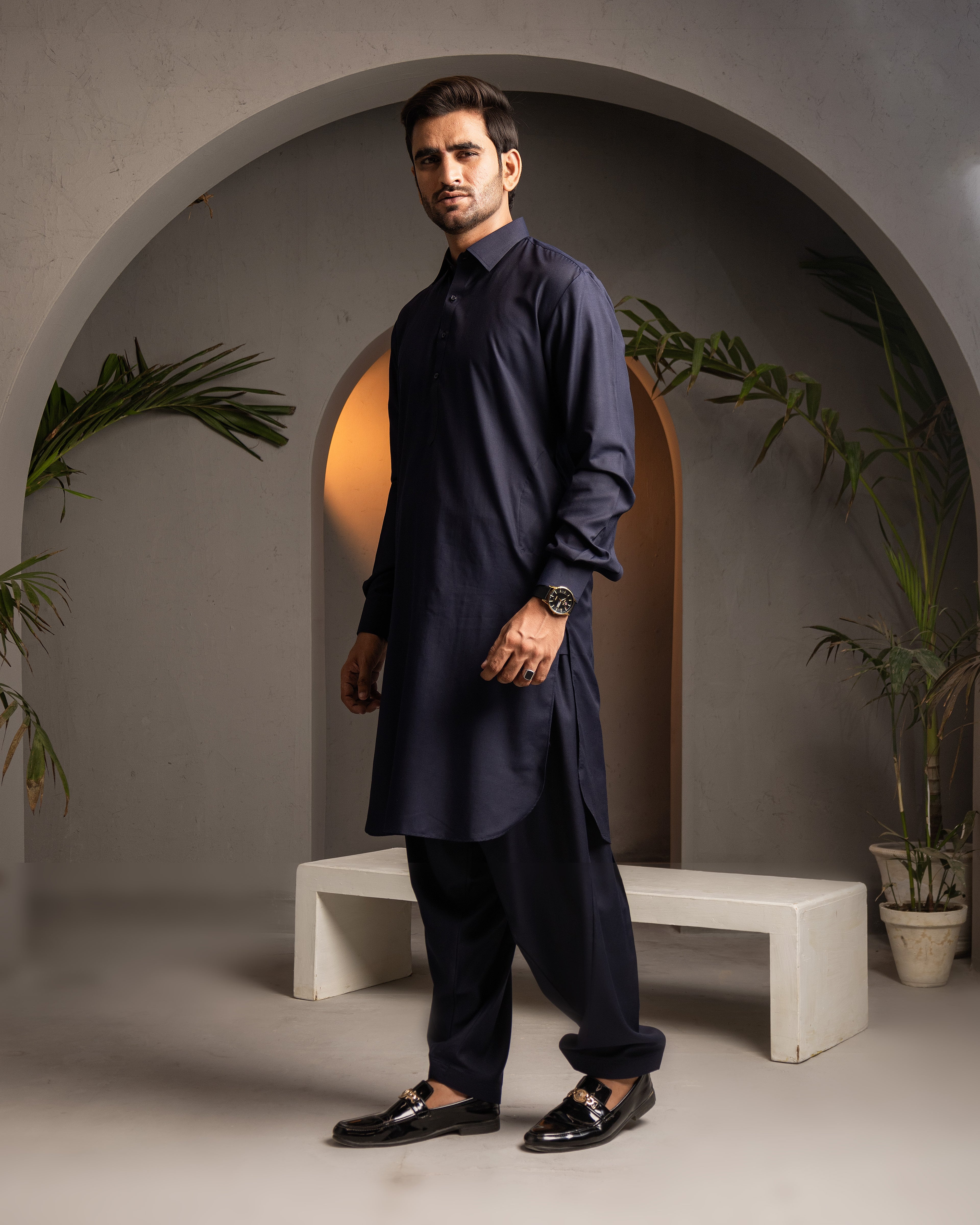 Taahir - Navy Shalwar Kameez