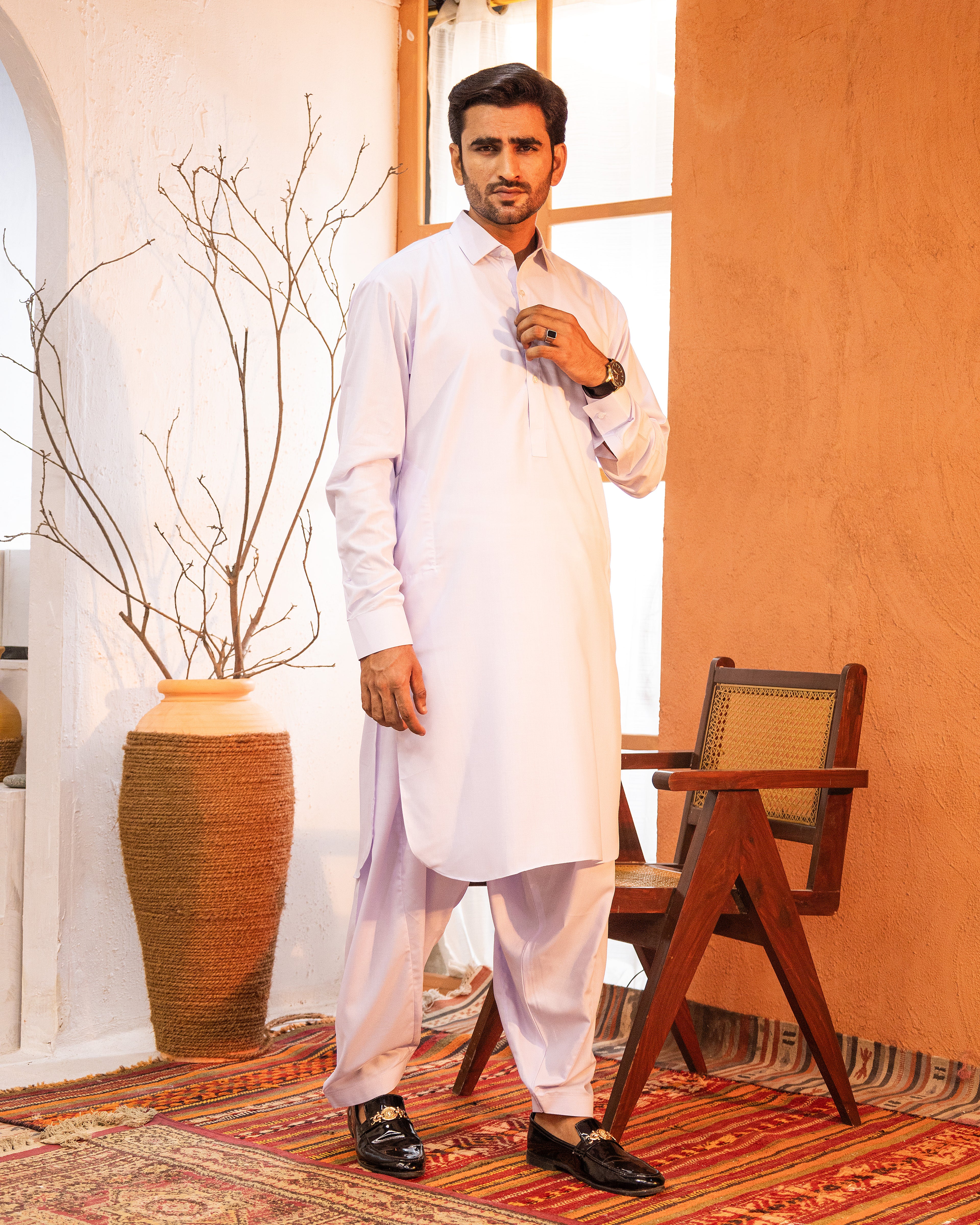 Taahir - White Shalwar Kameez