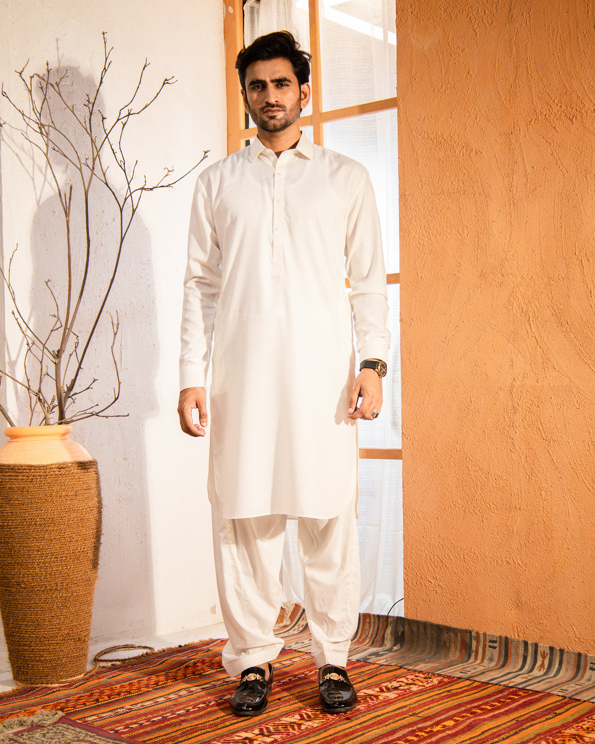 Taahir - Cream Shalwar Kameez