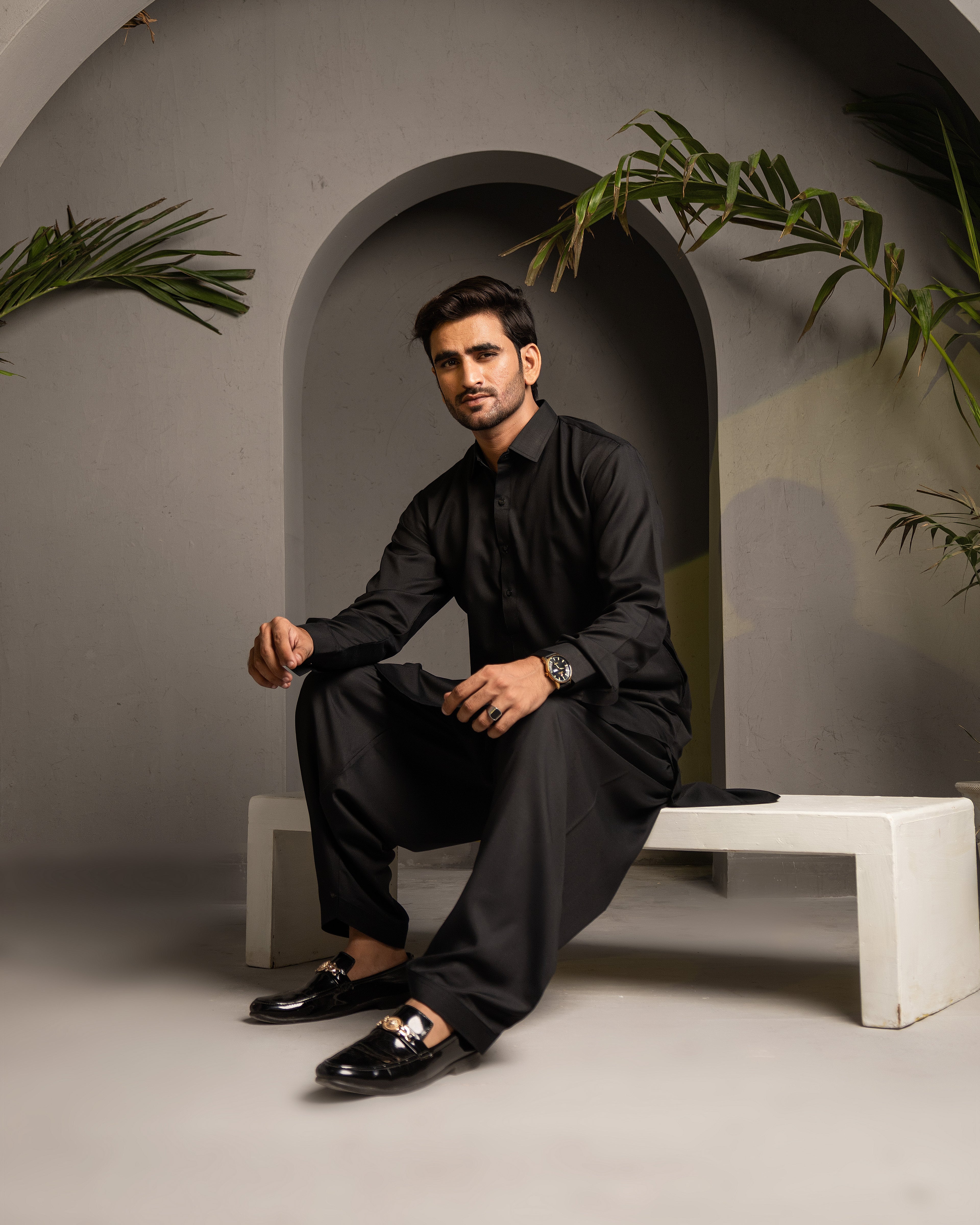 Taahir - Black Shalwar Kameez