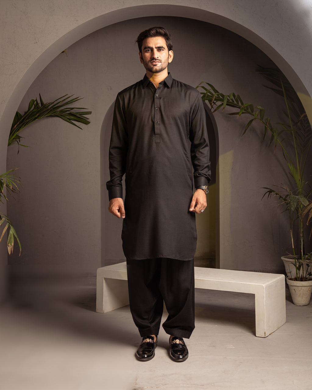 Taahir - Black Shalwar Kameez