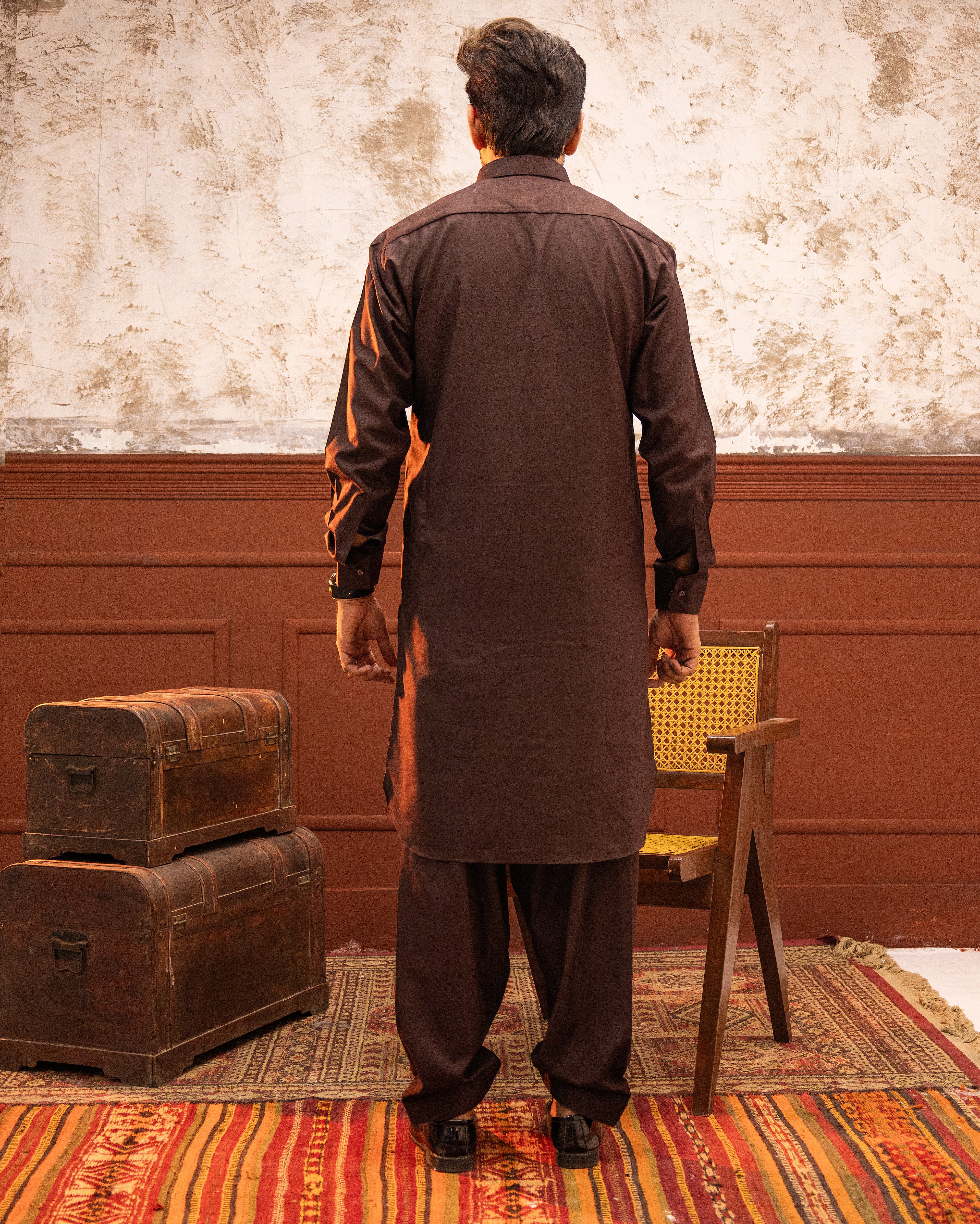 Taahir - Brown Shalwar Kameez
